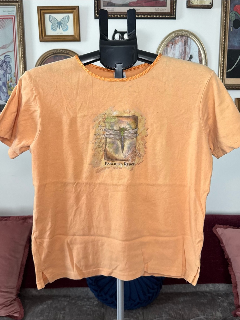 Parchers Resort Women’s Dragonfly Graphic Crewneck T-Shirt